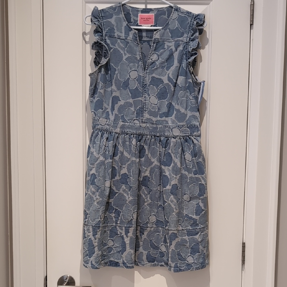 RARE Kate Spade Blue Denim Floral Dress